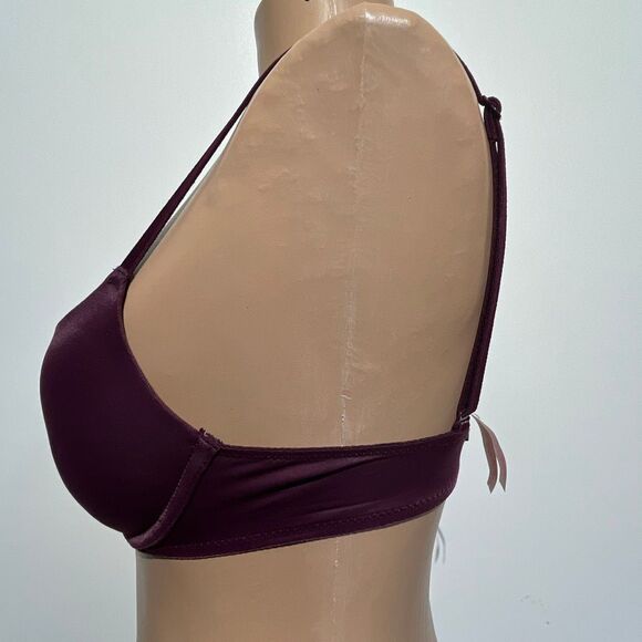 PINK Victoria's Secret Maroon Wear Everywear Underwire Push Up Bra Size 32B - Picture 2 of 5